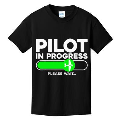 Pilot Art Airline Future Pilot Aviation Airplane Kids T-Shirt