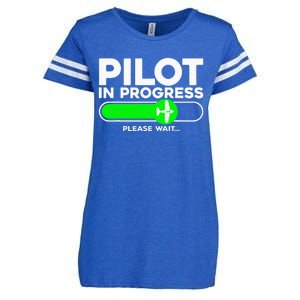 Pilot Art Airline Future Pilot Aviation Airplane Enza Ladies Jersey Football T-Shirt