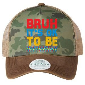 Pride Autism Awareness Day Bruh ItS Ok To Be Different Great Gift Legacy Tie Dye Trucker Hat