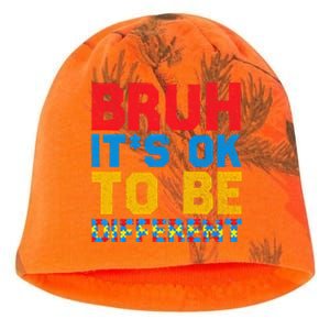 Pride Autism Awareness Day Bruh ItS Ok To Be Different Great Gift Kati - Camo Knit Beanie