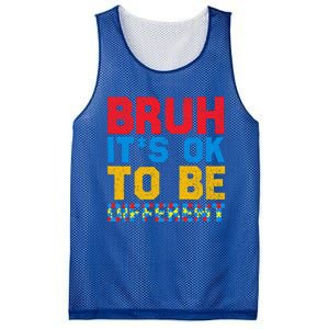 Pride Autism Awareness Day Bruh ItS Ok To Be Different Great Gift Mesh Reversible Basketball Jersey Tank