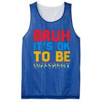 Pride Autism Awareness Day Bruh ItS Ok To Be Different Great Gift Mesh Reversible Basketball Jersey Tank