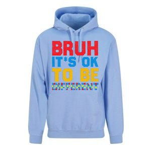 Pride Autism Awareness Day Bruh ItS Ok To Be Different Great Gift Unisex Surf Hoodie