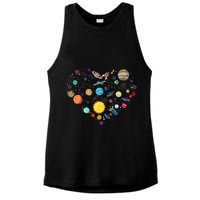 Planets As A Heart Solar System, Science, Space Ladies PosiCharge Tri-Blend Wicking Tank