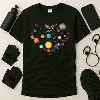 Planets As A Heart Solar System, Science, Space T-Shirt