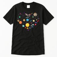 Planets As A Heart Solar System, Science, Space Tall T-Shirt