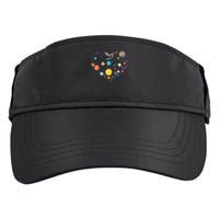 Planets As A Heart Solar System, Science, Space Adult Drive Performance Visor