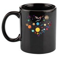 Planets As A Heart Solar System, Science, Space 11oz C Handle Ceramic Mug