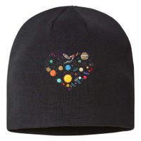 Planets As A Heart Solar System, Science, Space Sustainable Beanie