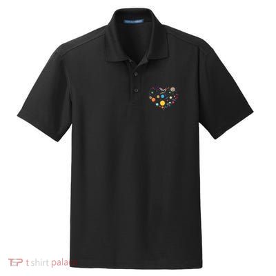 Planets As A Heart Solar System, Science, Space Dry Zone Grid Polo
