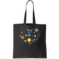 Planets As A Heart Solar System, Science, Space Bag