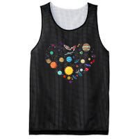 Planets As A Heart Solar System, Science, Space Mesh Reversible Basketball Jersey Tank