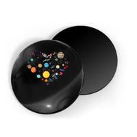 Planets As A Heart Solar System, Science, Space Magnet