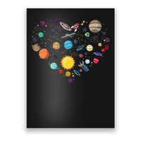 Planets As A Heart Solar System, Science, Space Poster