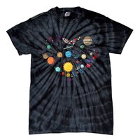 Planets As A Heart Solar System, Science, Space Tie-Dye T-Shirt
