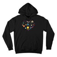 Planets As A Heart Solar System, Science, Space Tall Hoodie