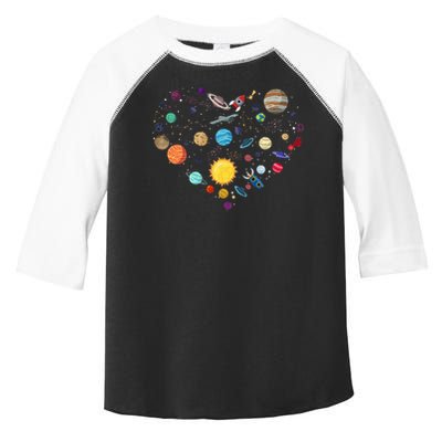 Planets As A Heart Solar System, Science, Space Toddler Fine Jersey T-Shirt