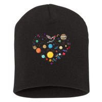 Planets As A Heart Solar System, Science, Space Short Acrylic Beanie