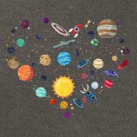 Planets As A Heart Solar System, Science, Space Cotton Canvas Backpack