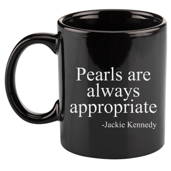 Pearls Are Always Appropriate Classic Pear 11oz C Handle Ceramic Mug