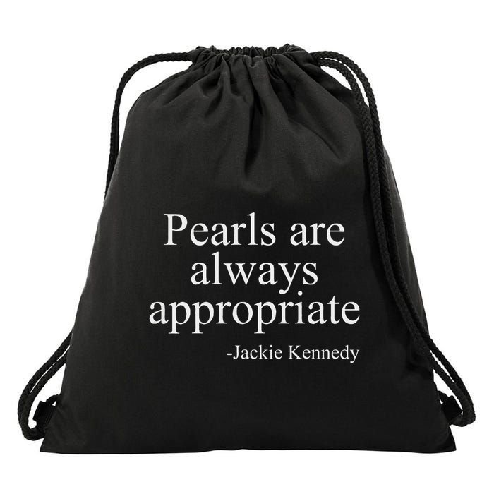 Pearls Are Always Appropriate Classic Pear Drawstring Bag