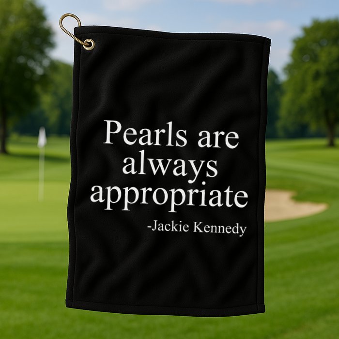 Pearls Are Always Appropriate Classic Pear Golf Towel