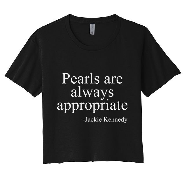 Pearls Are Always Appropriate Classic Pear Crop Top