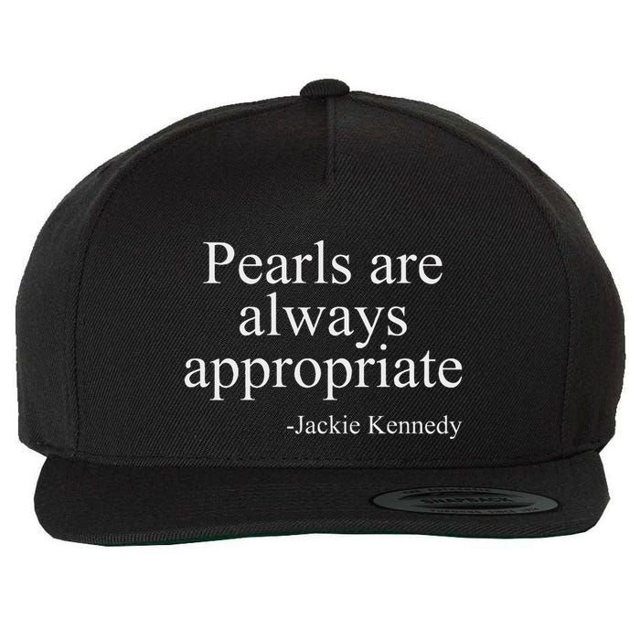 Pearls Are Always Appropriate Classic Pear Wool Snapback Cap