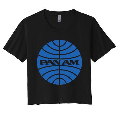 Pan Airlines Am Retro Vintage Airline Women's Crop Top Tee