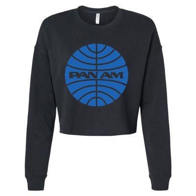 Pan Airlines Am Retro Vintage Airline Cropped Pullover Crew