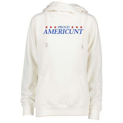 Proud Americunt American People Humor 2024 Womens Funnel Neck Pullover Hood