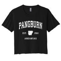 Pangburn Arkansas Ar Vintage Athletic Sports Women's Crop Top Tee