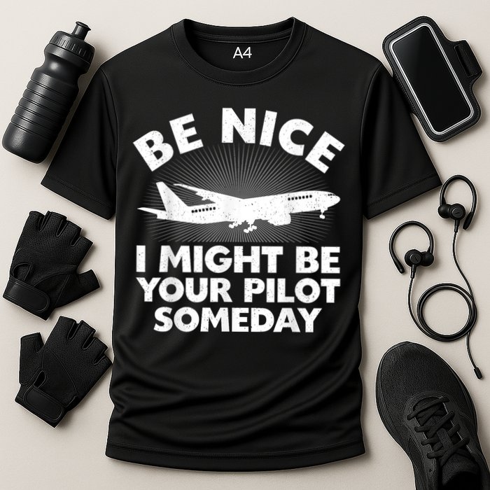 Pilot Aviation Airplane Pilot Cooling Performance Crew T-Shirt
