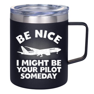 Pilot Aviation Airplane Pilot 12oz Stainless Steel Coffee Mug