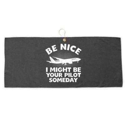 Pilot Aviation Airplane Pilot Large Microfiber Waffle Golf Towel