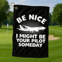 Pilot Aviation Airplane Pilot Golf Towel