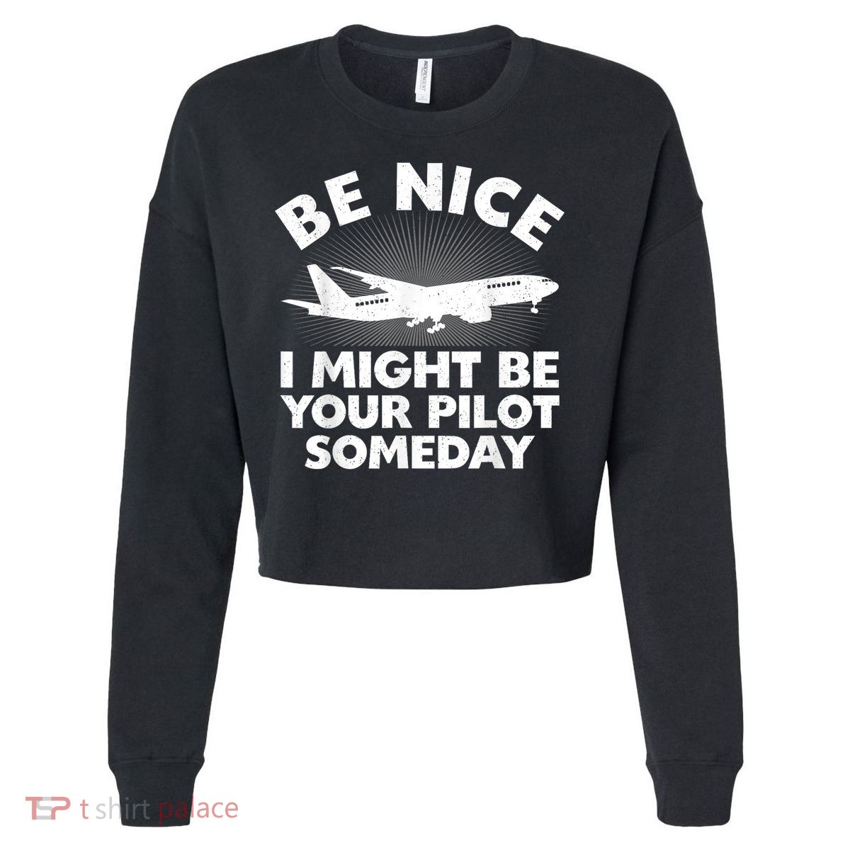 Pilot Aviation Airplane Pilot Cropped Pullover Crew