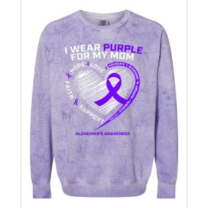 Purple Alzheimers Awareness Products Mom Gifts Colorblast Crewneck Sweatshirt