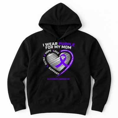 Purple Alzheimers Awareness Products Mom Gifts Hoodie
