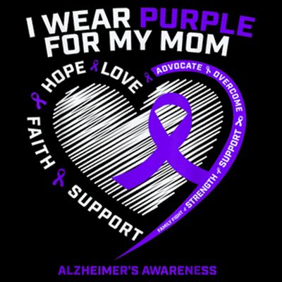 Purple Alzheimers Awareness Products Mom Gifts T-Shirt