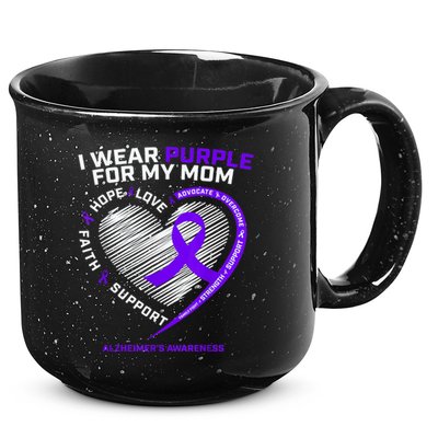 Purple Alzheimers Awareness Products Mom Gifts 15oz Campfire Ceramic Mug