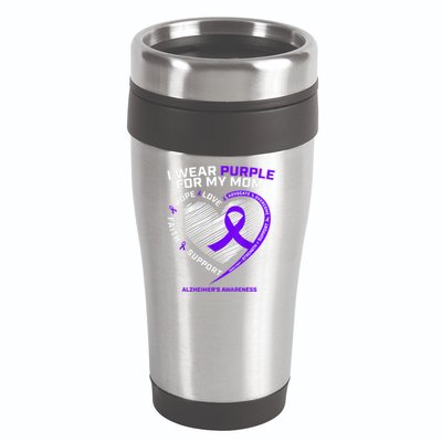 Purple Alzheimers Awareness Products Mom Gifts 16oz Travel Tumbler