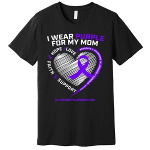 Purple Alzheimers Awareness Products Mom Gifts Premium T-Shirt