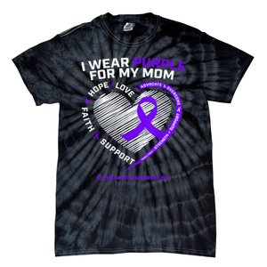 Purple Alzheimers Awareness Products Mom Gifts Tie-Dye T-Shirt