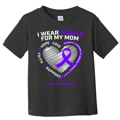 Purple Alzheimers Awareness Products Mom Gifts Toddler T-Shirt