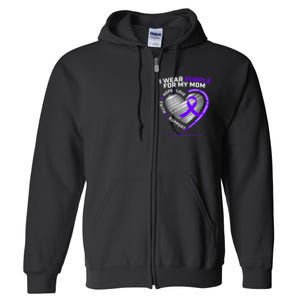 Purple Alzheimers Awareness Products Mom Gifts Full Zip Hoodie