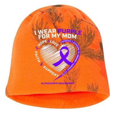 Purple Alzheimers Awareness Products Mom Gifts Kati - Camo Knit Beanie