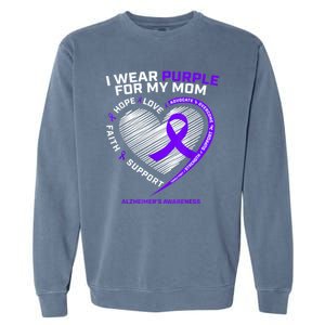 Purple Alzheimers Awareness Products Mom Gifts Garment-Dyed Sweatshirt