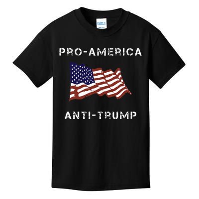 Proamerica Antitrump American Usa Flag Kids T-Shirt