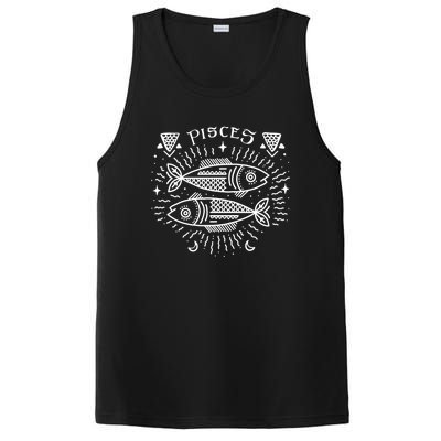 Pisces Astrology And Zodiac Sign Drawn Artwork / Pisces Tarot Gift PosiCharge Competitor Tank